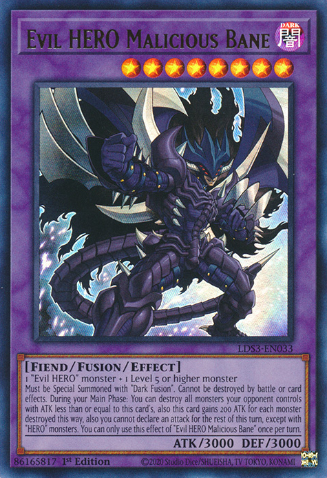 Evil HERO Malicious Bane [LDS3-EN033] Ultra Rare - Card Brawlers | Quebec | Canada | Yu-Gi-Oh!