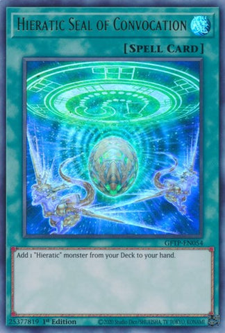 Hieratic Seal of Convocation [GFTP-EN054] Ultra Rare - Card Brawlers | Quebec | Canada | Yu-Gi-Oh!
