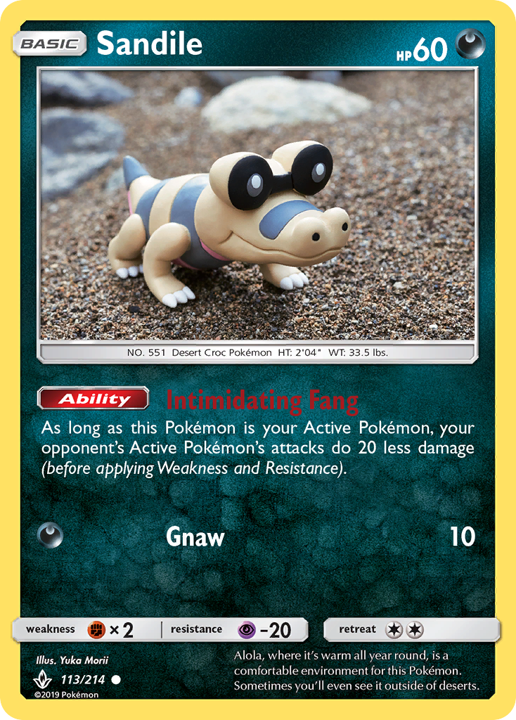 Sandile (113/214) [Sun & Moon: Unbroken Bonds] - Card Brawlers | Quebec | Canada | Yu-Gi-Oh!