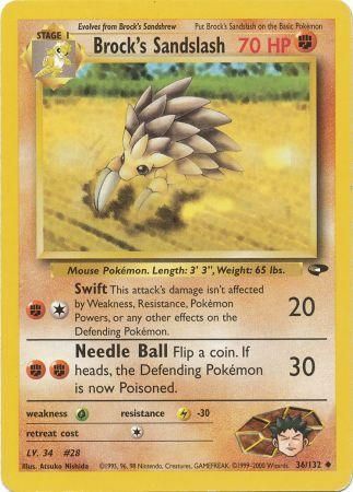 Brock's Sandslash (36/132) [Gym Challenge Unlimited] - Card Brawlers | Quebec | Canada | Yu-Gi-Oh!