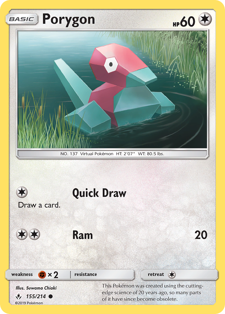 Porygon (155/214) [Sun & Moon: Unbroken Bonds] - Card Brawlers | Quebec | Canada | Yu-Gi-Oh!