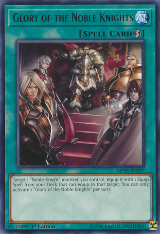 Glory of the Noble Knights [MP18-EN207] Rare - Card Brawlers | Quebec | Canada | Yu-Gi-Oh!