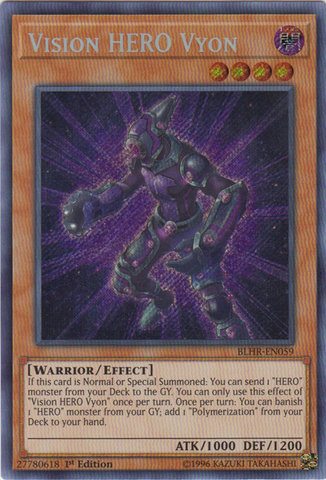 Vision Hero Vyon [BLHR-EN059] Secret Rare - Card Brawlers | Quebec | Canada | Yu-Gi-Oh!