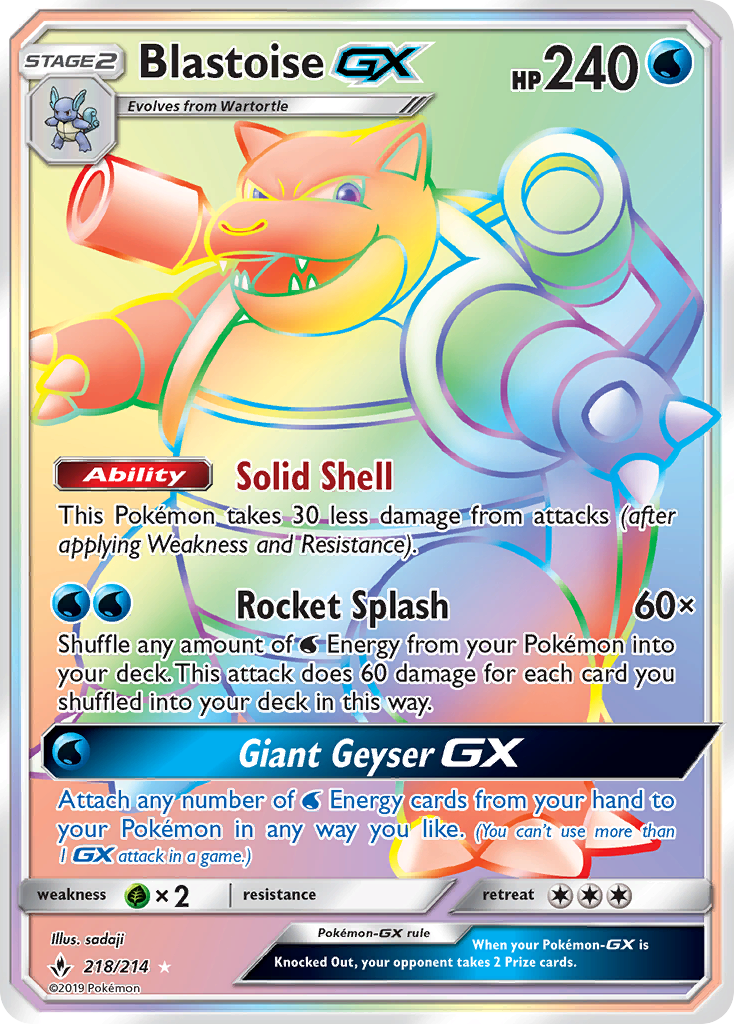 Blastoise GX (218/214) [Sun & Moon: Unbroken Bonds] - Card Brawlers | Quebec | Canada | Yu-Gi-Oh!