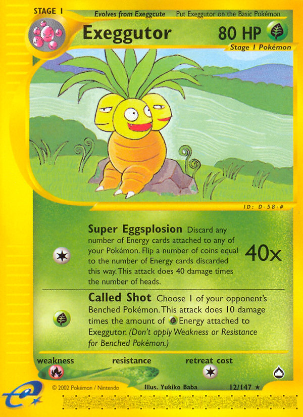 Exeggutor (12/147) [Aquapolis] - Card Brawlers | Quebec | Canada | Yu-Gi-Oh!