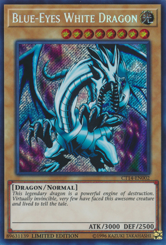 Blue-Eyes White Dragon [CT14-EN002] Secret Rare - Card Brawlers | Quebec | Canada | Yu-Gi-Oh!