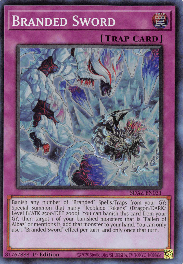 Branded Sword [SDAZ-EN031] Super Rare - Card Brawlers | Quebec | Canada | Yu-Gi-Oh!