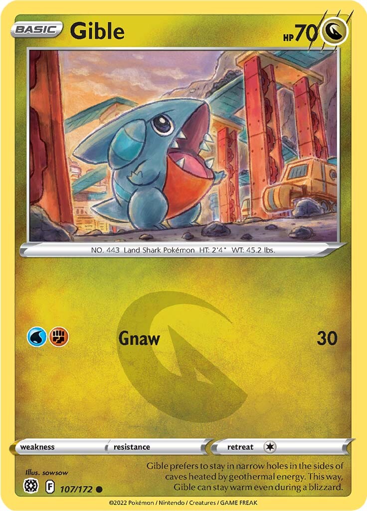 Gible (107/172) [Sword & Shield: Brilliant Stars] - Card Brawlers | Quebec | Canada | Yu-Gi-Oh!