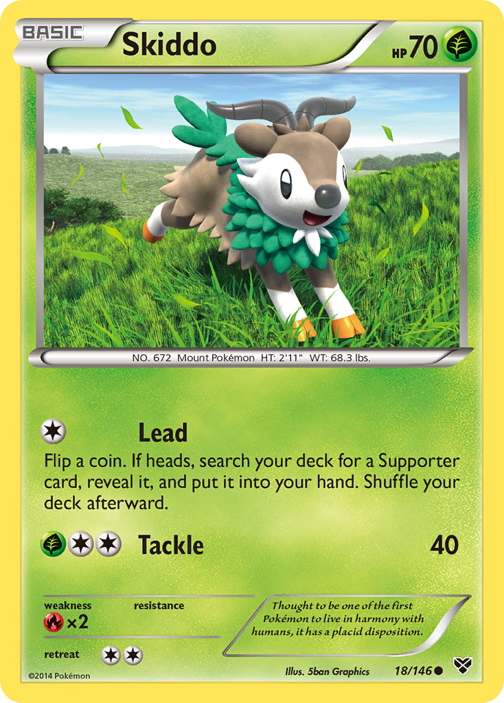 Skiddo (18/146) [XY: Base Set] - Card Brawlers | Quebec | Canada | Yu-Gi-Oh!
