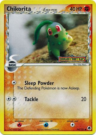 Chikorita (44/101) (Delta Species) (Stamped) [EX: Dragon Frontiers] - Card Brawlers | Quebec | Canada | Yu-Gi-Oh!