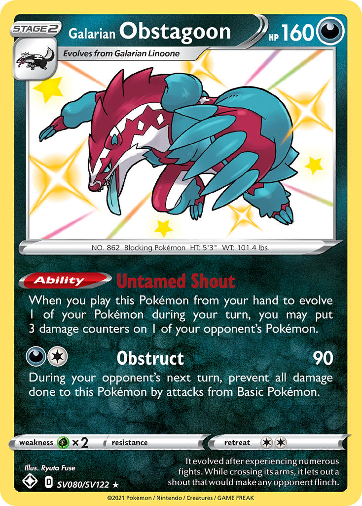 Galarian Obstagoon (SV080/SV122) [Sword & Shield: Shining Fates] - Card Brawlers | Quebec | Canada | Yu-Gi-Oh!