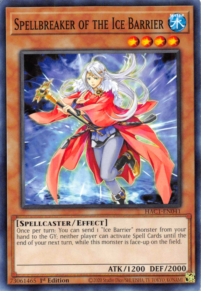 Spellbreaker of the Ice Barrier [HAC1-EN041] Common - Card Brawlers | Quebec | Canada | Yu-Gi-Oh!