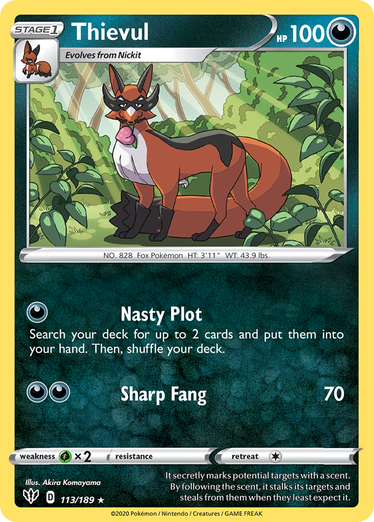 Thievul (113/189) [Sword & Shield: Darkness Ablaze] - Card Brawlers | Quebec | Canada | Yu-Gi-Oh!