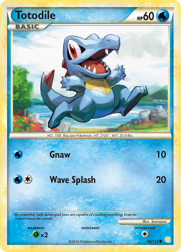 Totodile (86/123) [HeartGold & SoulSilver: Base Set] - Card Brawlers | Quebec | Canada | Yu-Gi-Oh!