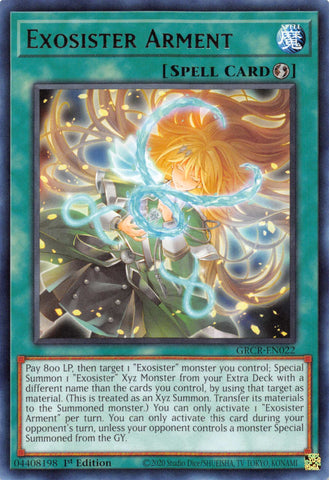 Exosister Arment [GRCR-EN022] Rare - Card Brawlers | Quebec | Canada | Yu-Gi-Oh!