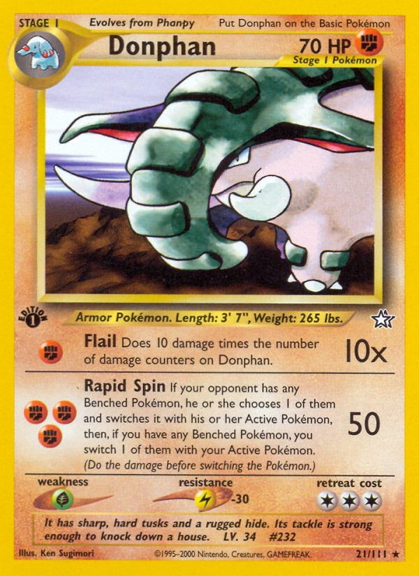 Donphan (21/111) [Neo Genesis 1st Edition] - Card Brawlers | Quebec | Canada | Yu-Gi-Oh!