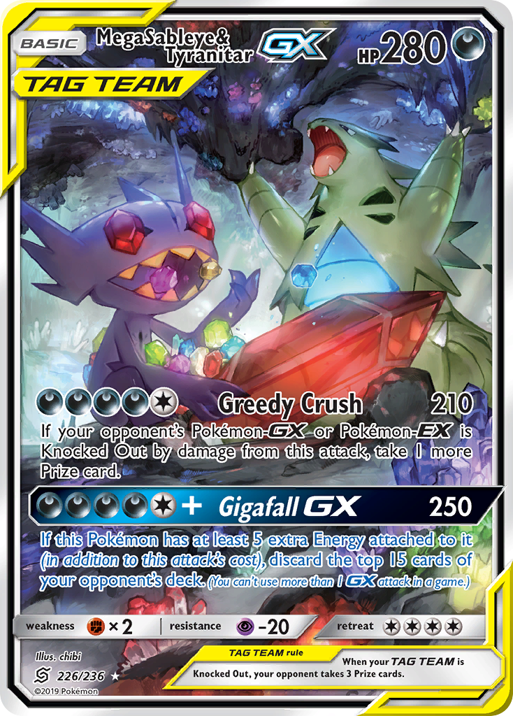 Mega Sableye & Tyranitar GX (226/236) [Sun & Moon: Unified Minds] - Card Brawlers | Quebec | Canada | Yu-Gi-Oh!