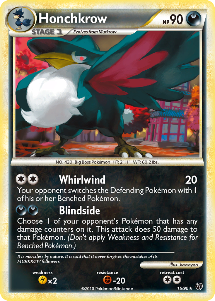Honchkrow (15/90) [HeartGold & SoulSilver: Undaunted] - Card Brawlers | Quebec | Canada | Yu-Gi-Oh!