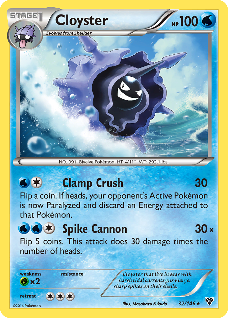 Cloyster (32/146) [XY: Base Set] - Card Brawlers | Quebec | Canada | Yu-Gi-Oh!