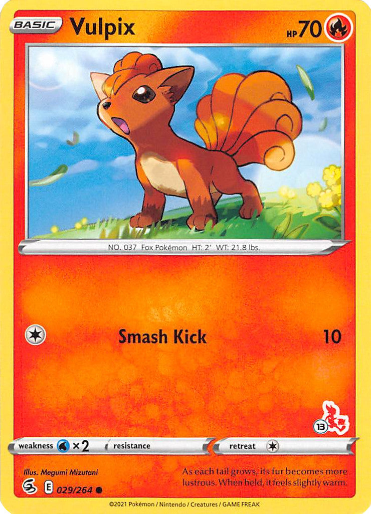 Vulpix (029/264) (Cinderace Stamp #13) [Battle Academy 2022] - Card Brawlers | Quebec | Canada | Yu-Gi-Oh!