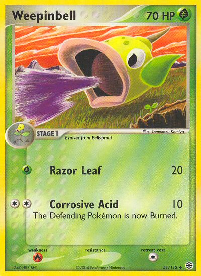 Weepinbell (51/112) [EX: FireRed & LeafGreen] - Card Brawlers | Quebec | Canada | Yu-Gi-Oh!