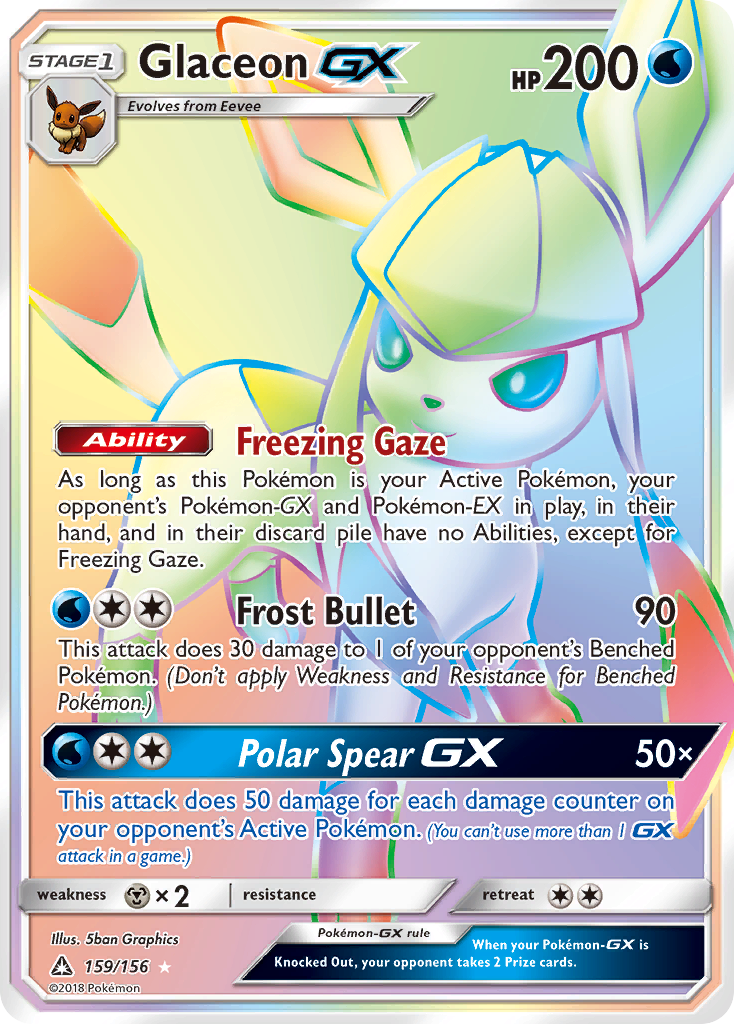 Glaceon GX (159/156) [Sun & Moon: Ultra Prism] - Card Brawlers | Quebec | Canada | Yu-Gi-Oh!