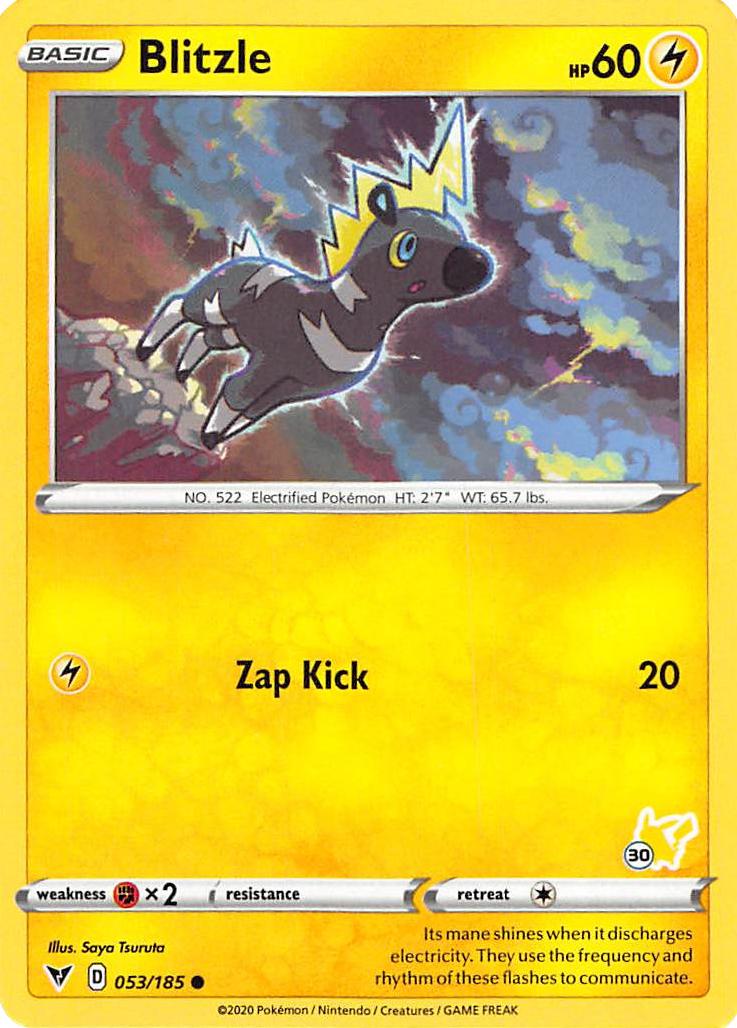 Blitzle (053/185) (Pikachu Stamp #30) [Battle Academy 2022] - Card Brawlers | Quebec | Canada | Yu-Gi-Oh!