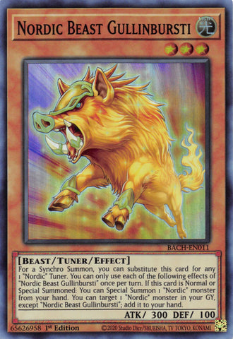 Nordic Beast Gullinbursti [BACH-EN011] Super Rare - Card Brawlers | Quebec | Canada | Yu-Gi-Oh!