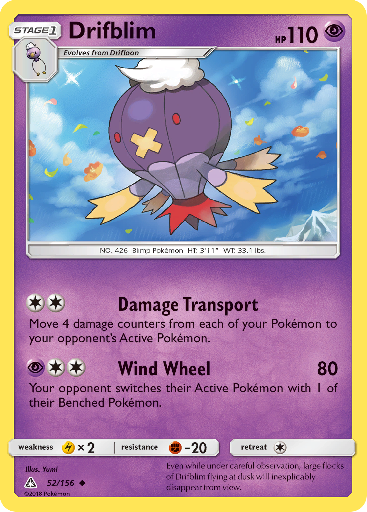 Drifblim (52/156) [Sun & Moon: Ultra Prism] - Card Brawlers | Quebec | Canada | Yu-Gi-Oh!