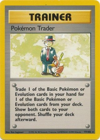 Pokemon Trader (77/102) [Base Set Unlimited] - Card Brawlers | Quebec | Canada | Yu-Gi-Oh!