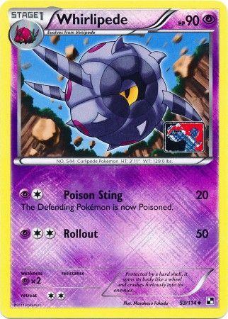 Whirlipede (53/114) (League Promo) [Black & White: Base Set] - Card Brawlers | Quebec | Canada | Yu-Gi-Oh!