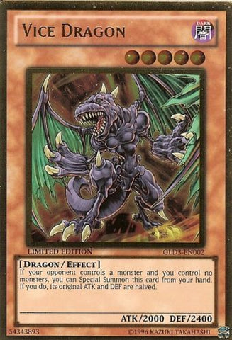 Vice Dragon [GLD3-EN002] Gold Rare - Card Brawlers | Quebec | Canada | Yu-Gi-Oh!