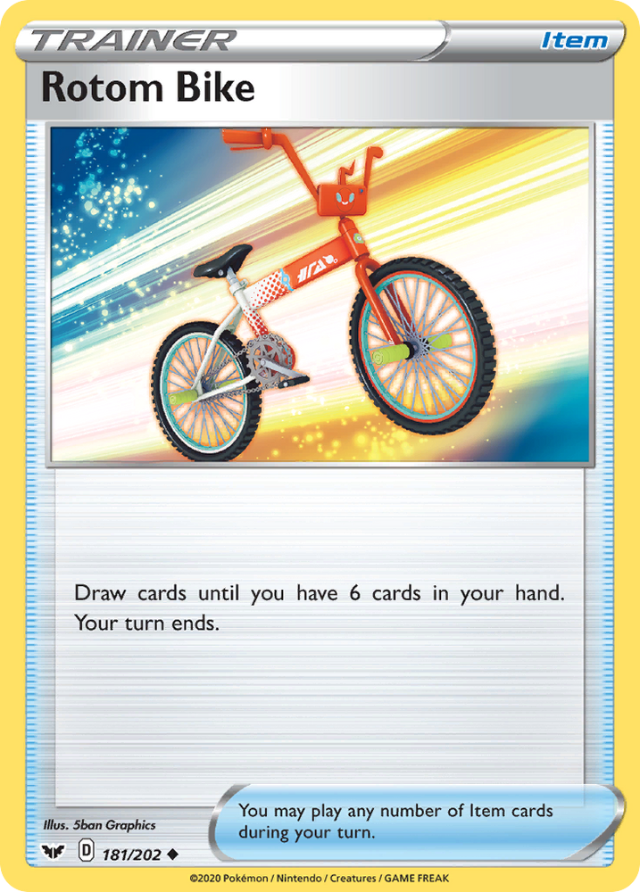 Rotom Bike (181/202) [Sword & Shield: Base Set] - Card Brawlers | Quebec | Canada | Yu-Gi-Oh!