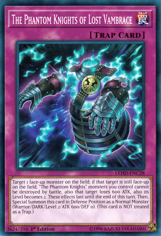 The Phantom Knights of Lost Vambrace [LEHD-ENC28] Common - Card Brawlers | Quebec | Canada | Yu-Gi-Oh!