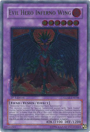 Evil Hero Inferno Wing [GLAS-EN038] Ultimate Rare - Card Brawlers | Quebec | Canada | Yu-Gi-Oh!