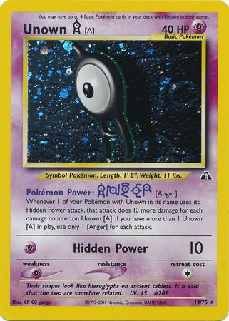 Unown [A] (14/75) [Neo Discovery Unlimited] - Card Brawlers | Quebec | Canada | Yu-Gi-Oh!