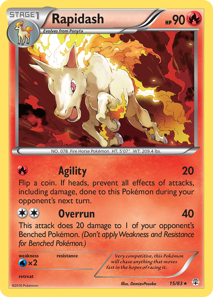 Rapidash (15/83) [XY: Generations] - Card Brawlers | Quebec | Canada | Yu-Gi-Oh!
