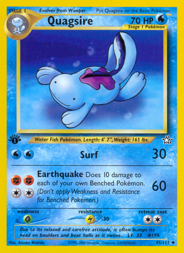 Quagsire (45/111) [Neo Genesis 1st Edition] - Card Brawlers | Quebec | Canada | Yu-Gi-Oh!