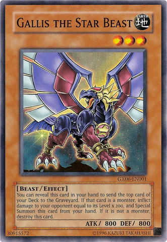 Gallis the Star Beast [GX06-EN001] Super Rare - Card Brawlers | Quebec | Canada | Yu-Gi-Oh!