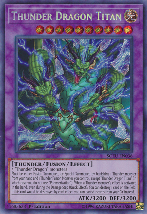 Thunder Dragon Titan [SOFU-EN036] Secret Rare - Card Brawlers | Quebec | Canada | Yu-Gi-Oh!