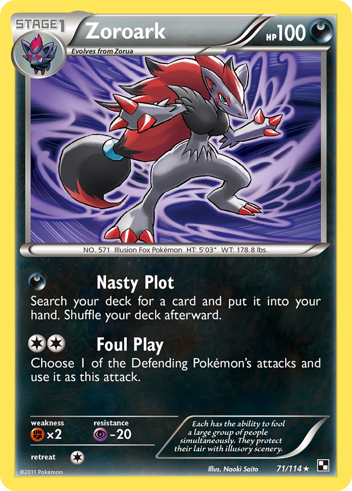 Zoroark (71/114) (Theme Deck Exclusive) [Black & White: Base Set] - Card Brawlers | Quebec | Canada | Yu-Gi-Oh!