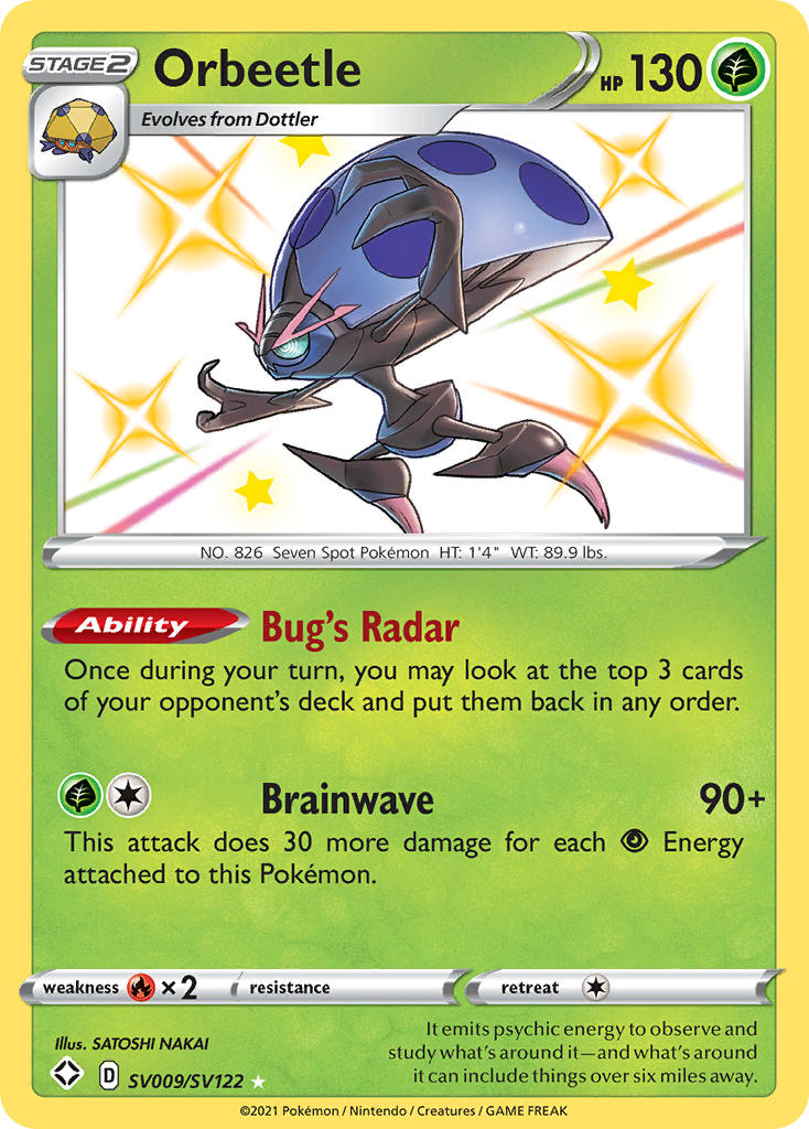 Orbeetle (SV009/SV122) [Sword & Shield: Shining Fates] - Card Brawlers | Quebec | Canada | Yu-Gi-Oh!
