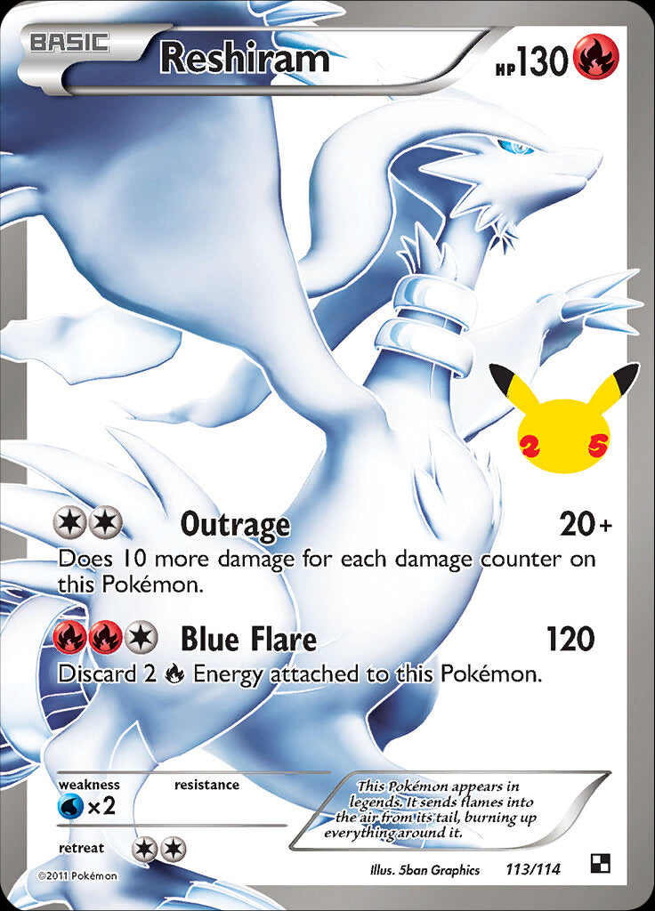 Reshiram (113/114) [Celebrations: 25th Anniversary - Classic Collection] - Card Brawlers | Quebec | Canada | Yu-Gi-Oh!