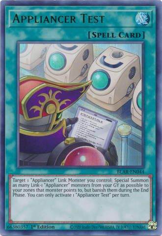 Appliancer Test [BLAR-EN044] Ultra Rare - Card Brawlers | Quebec | Canada | Yu-Gi-Oh!