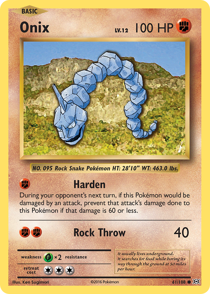 Onix (61/108) [XY: Evolutions] - Card Brawlers | Quebec | Canada | Yu-Gi-Oh!