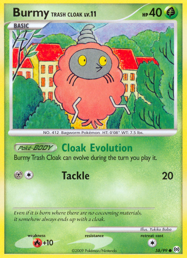 Burmy Trash Cloak (58/99) [Platinum: Arceus] - Card Brawlers | Quebec | Canada | Yu-Gi-Oh!