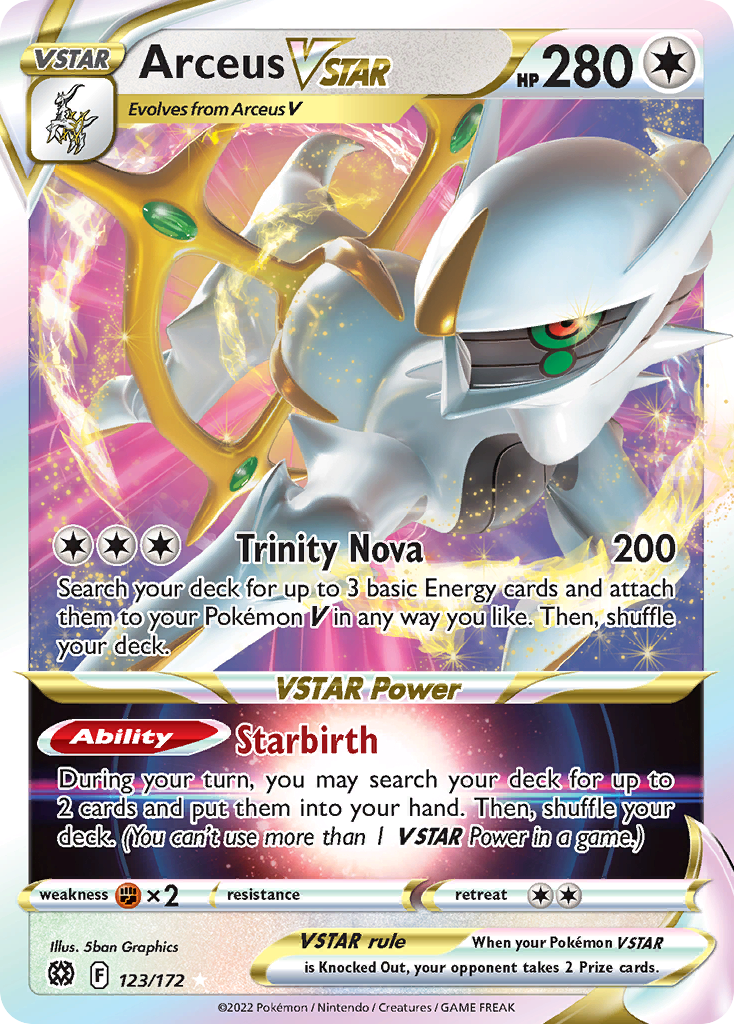 Arceus VSTAR (123/172) (Metal Card) [Sword & Shield: Brilliant Stars] - Card Brawlers | Quebec | Canada | Yu-Gi-Oh!