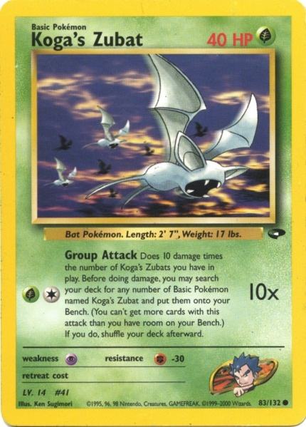 Koga's Zubat (83/132) [Gym Challenge Unlimited] - Card Brawlers | Quebec | Canada | Yu-Gi-Oh!