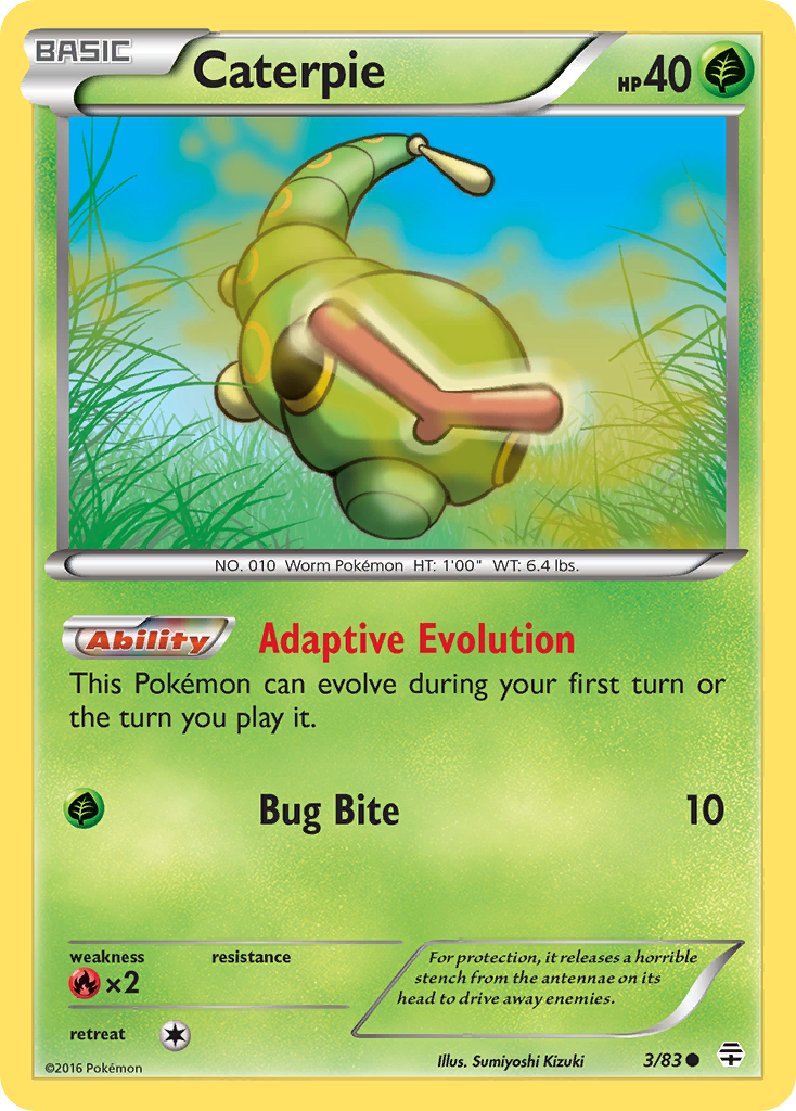 Caterpie (3/83) [XY: Generations] - Card Brawlers | Quebec | Canada | Yu-Gi-Oh!