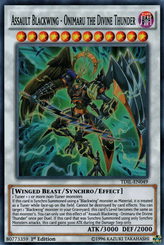 Assault Blackwing - Onimaru the Divine Thunder [TDIL-EN049] Super Rare - Card Brawlers | Quebec | Canada | Yu-Gi-Oh!